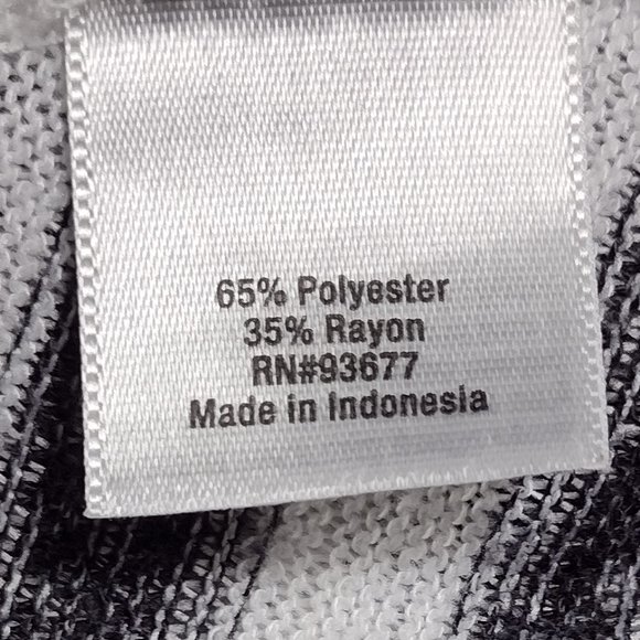 Black & White Striped Asymmetric Long Sleeve Tunic - Picture 9 of 9